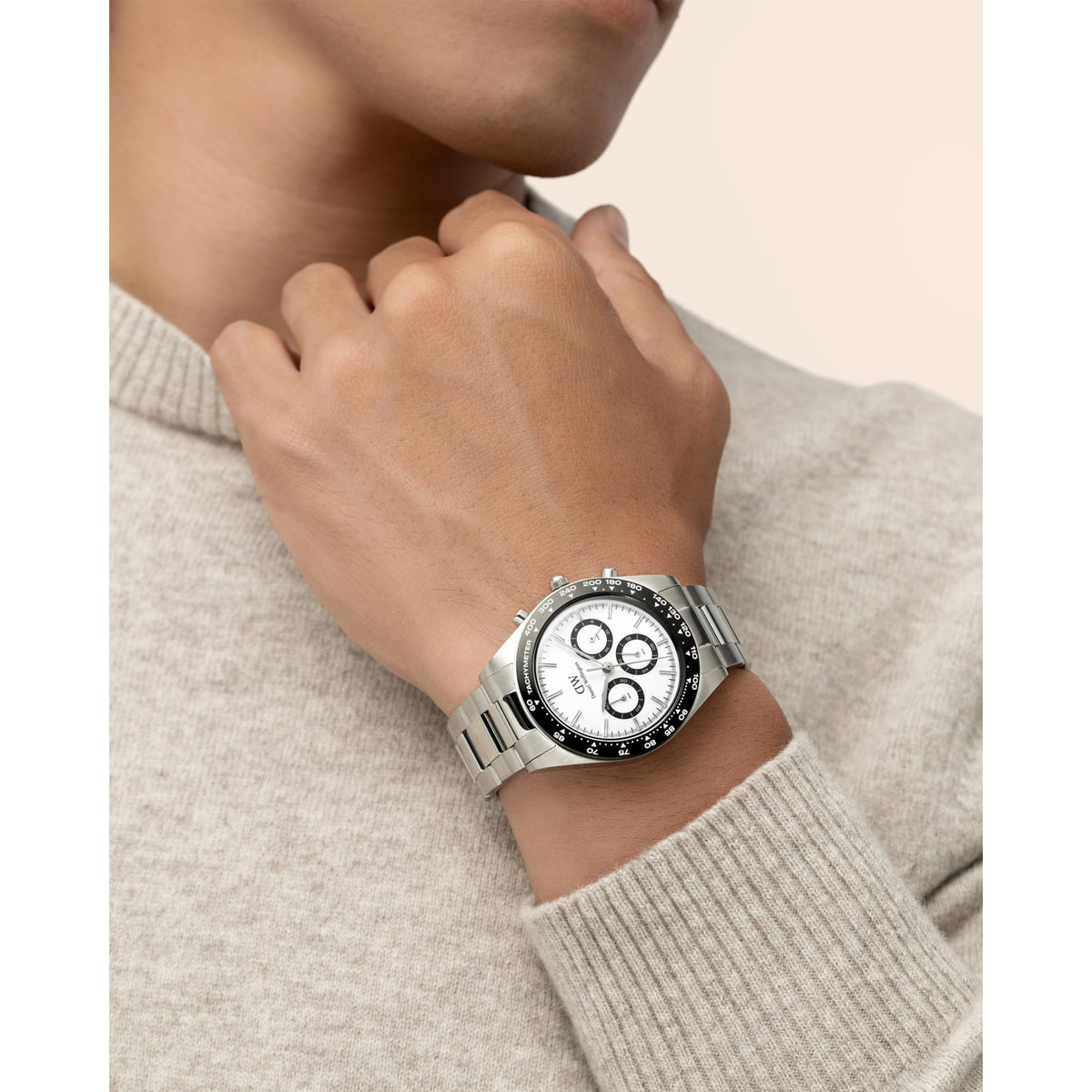 Iconic Tachymeter 3-Link Silver