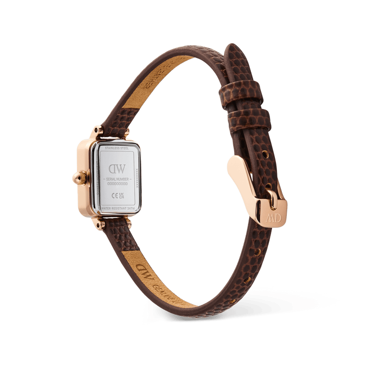 Quadro Mini Brown Lizard Padstow Rose Gold