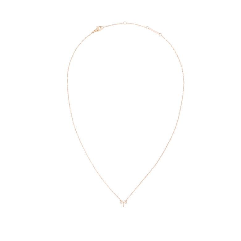 Crystal Zodiac Chain Necklace Rose Gold featuring a fine rose gold chain with an adjustable clasp and a small zodiac pendant set with sparkling crystals for a minimalist, personal touch.