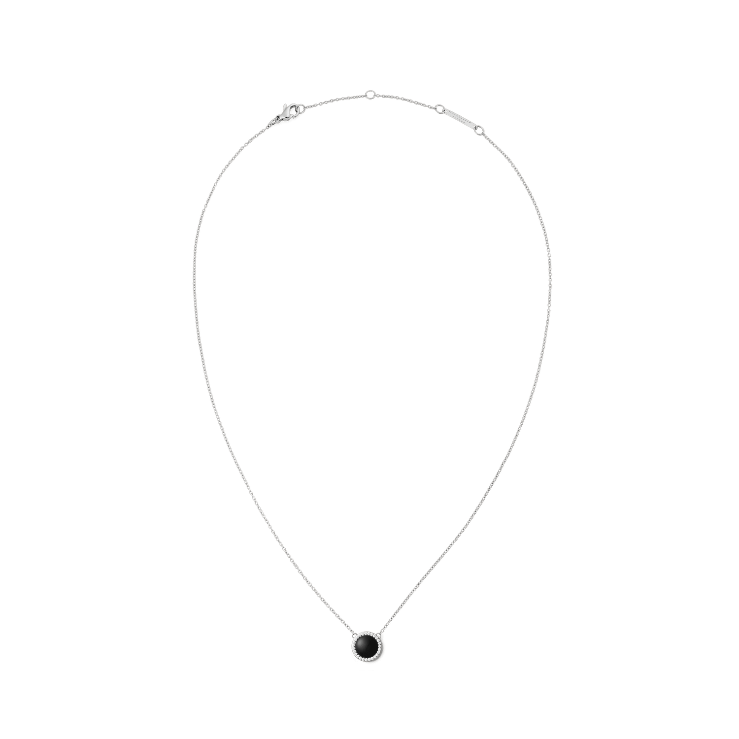 Audrey Necklace Black Agathe Silver