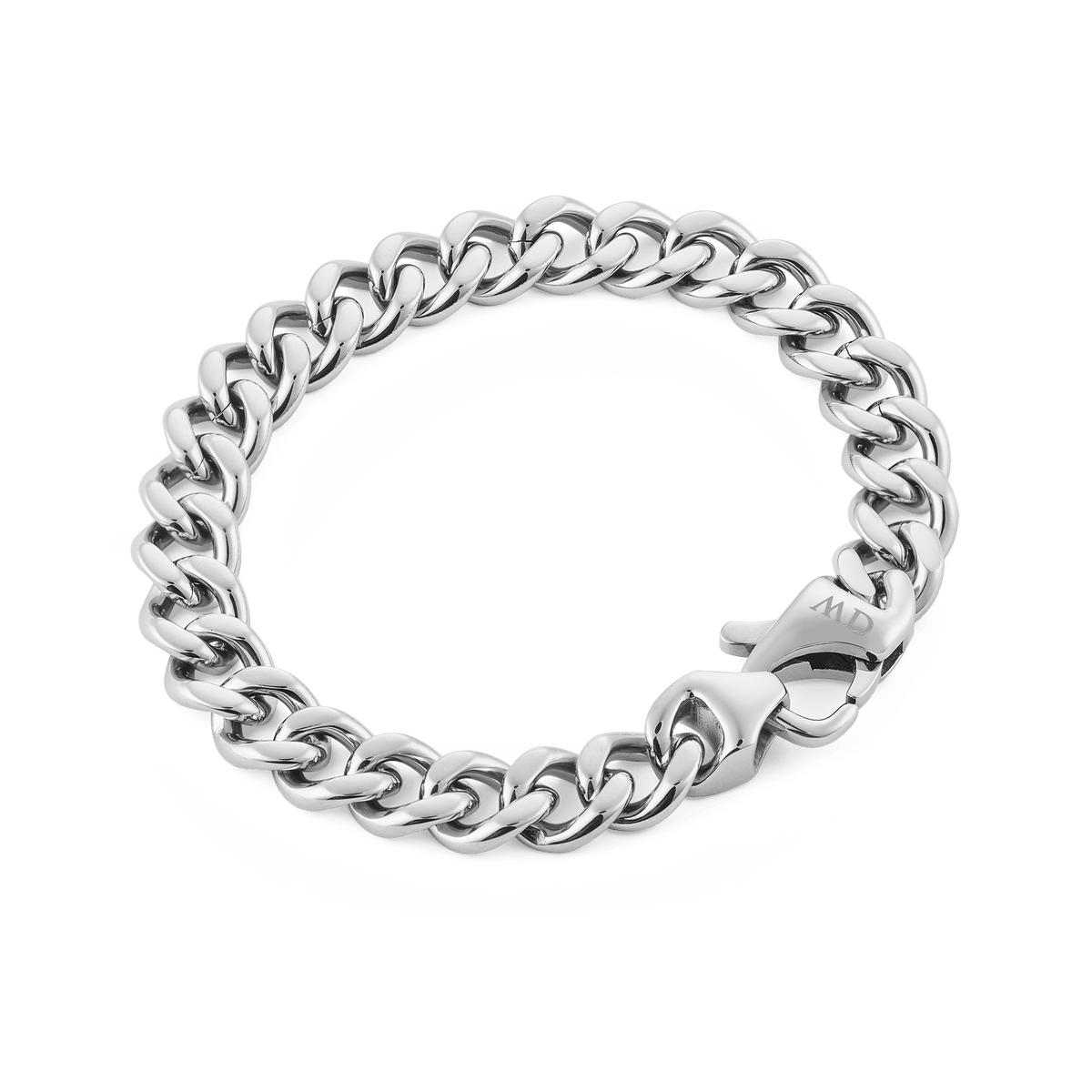 Ellipse Cuban Chain Bracelet Silver