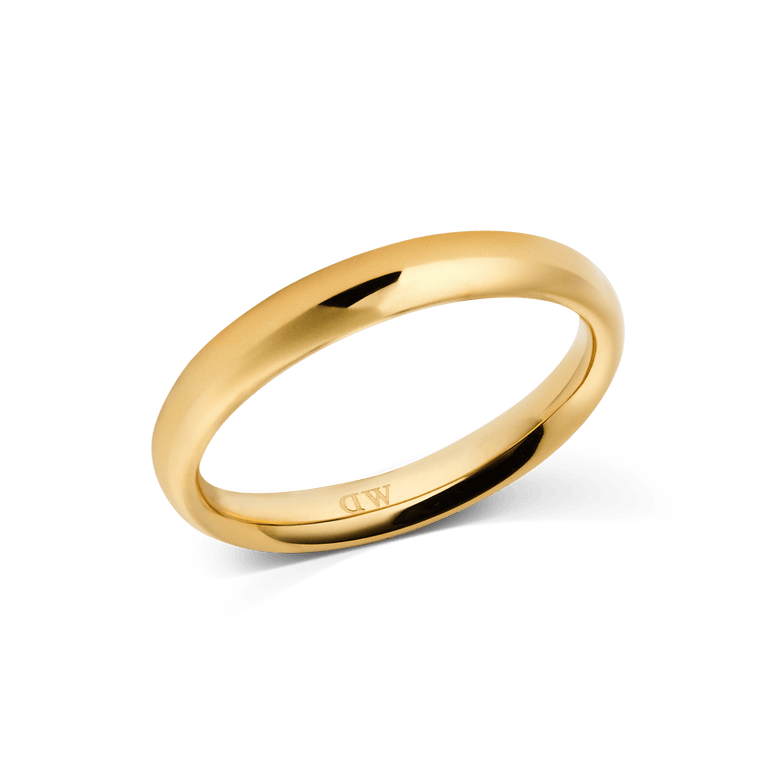 Arch Ring Gold 3.5mm with a softly rounded profile and high-polish gold finish, crafted from stainless steel and designed for versatile, everyday wear.