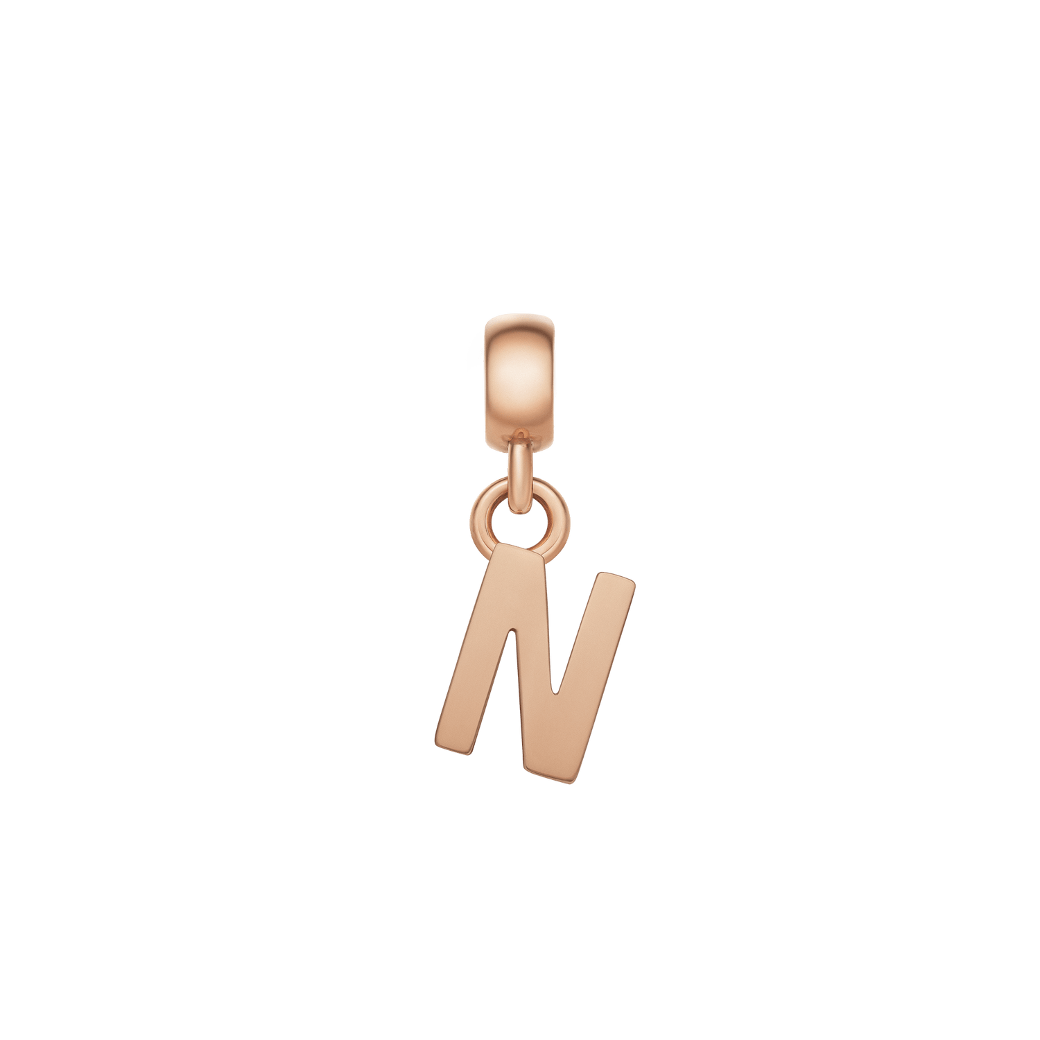 Letter Charm Rose Gold