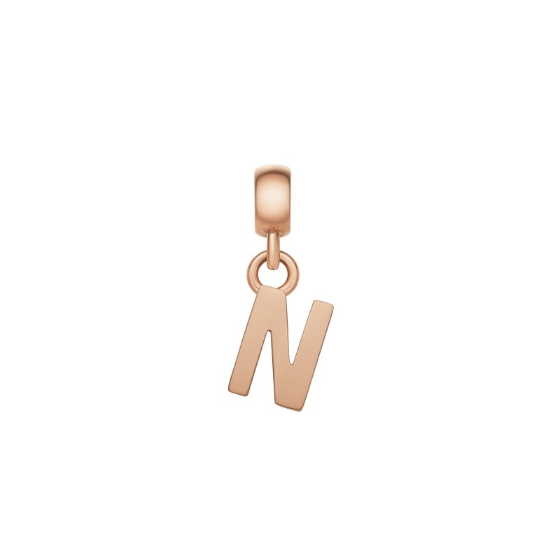 Letter Charm Rose Gold