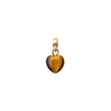 Tiger eye Heart Rose Gold Charm