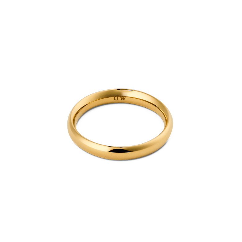 Arch Ring Gold 3.5mm featuring a classic, softly curved band with a polished gold finish, designed for everyday wear and effortless stacking.