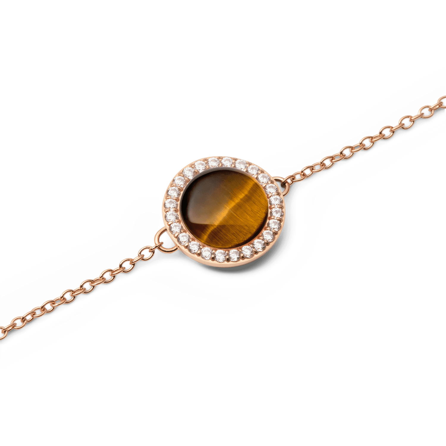 Audrey Bracelet Tiger Eye Rose Gold