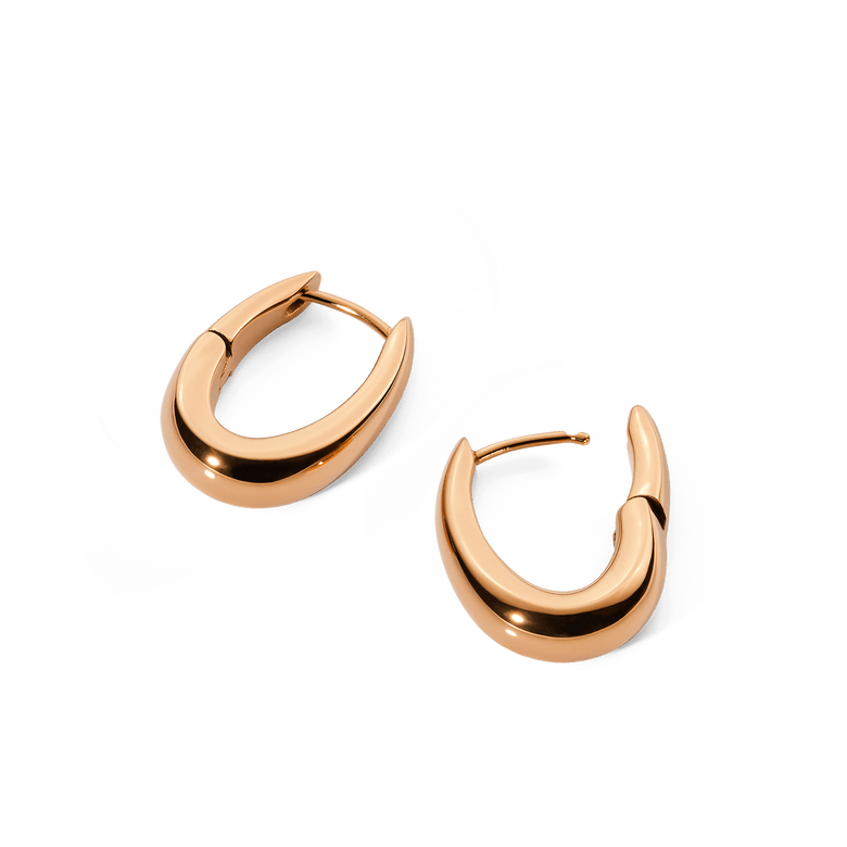 Flow Earring 20mm Rose Gold