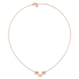 Bric Necklace Apricot Enamel Rose Gold