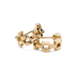3-Link Earrings Gold