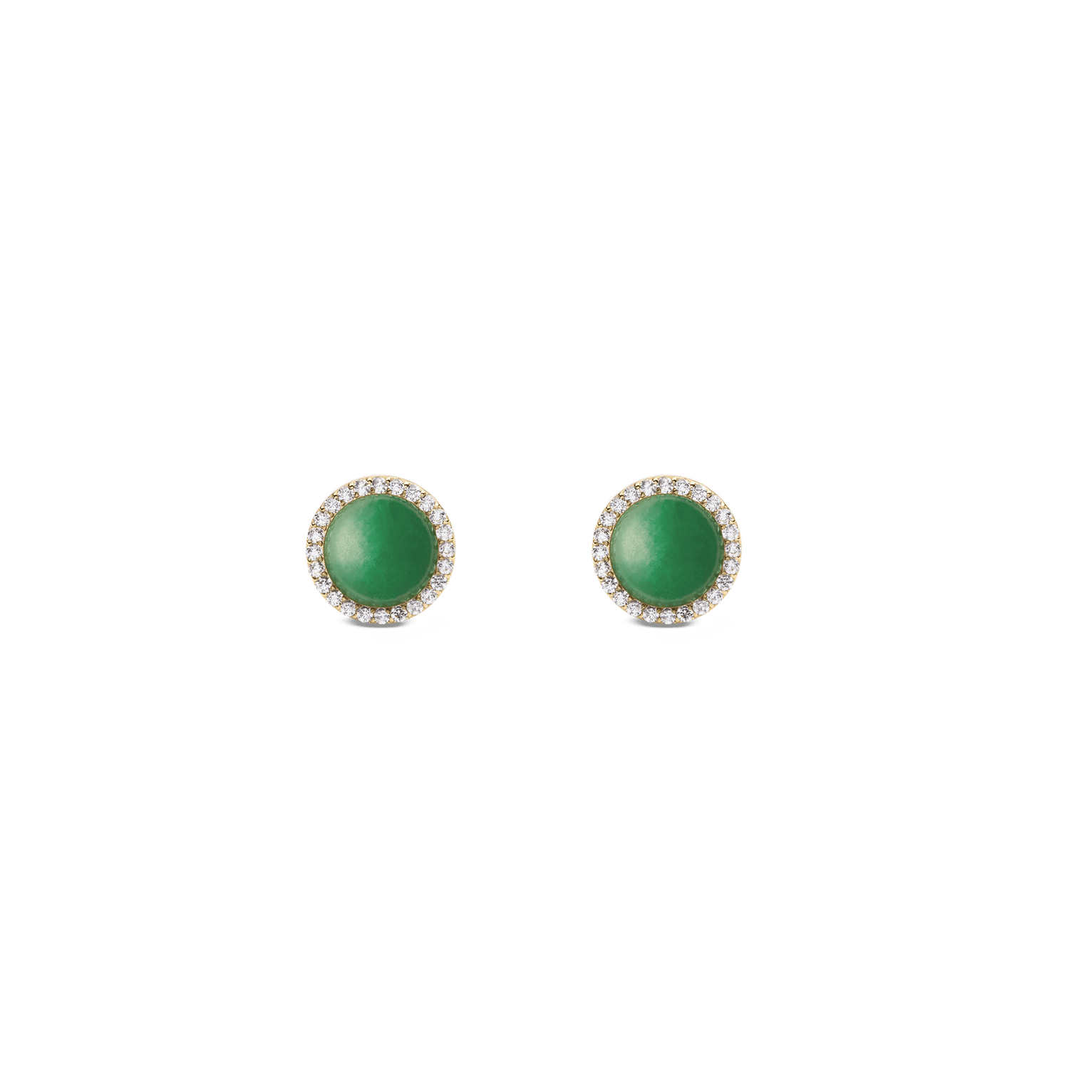 Audrey Earrings Jade Gold