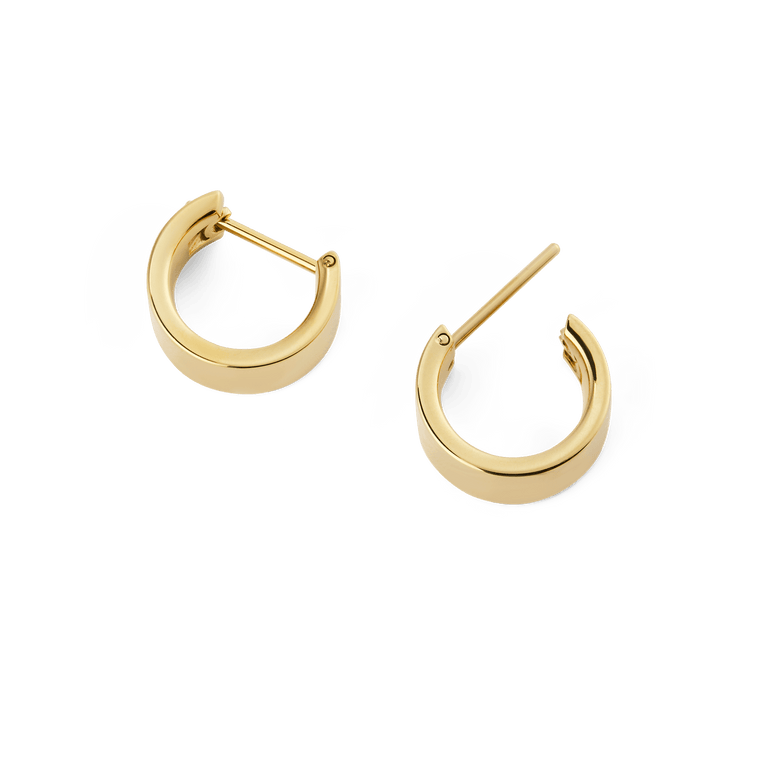 Line Earrings Polished Gold 5.5mm