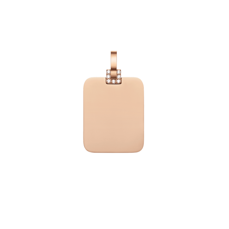 Rectangular Detail Crystal Pendant RG