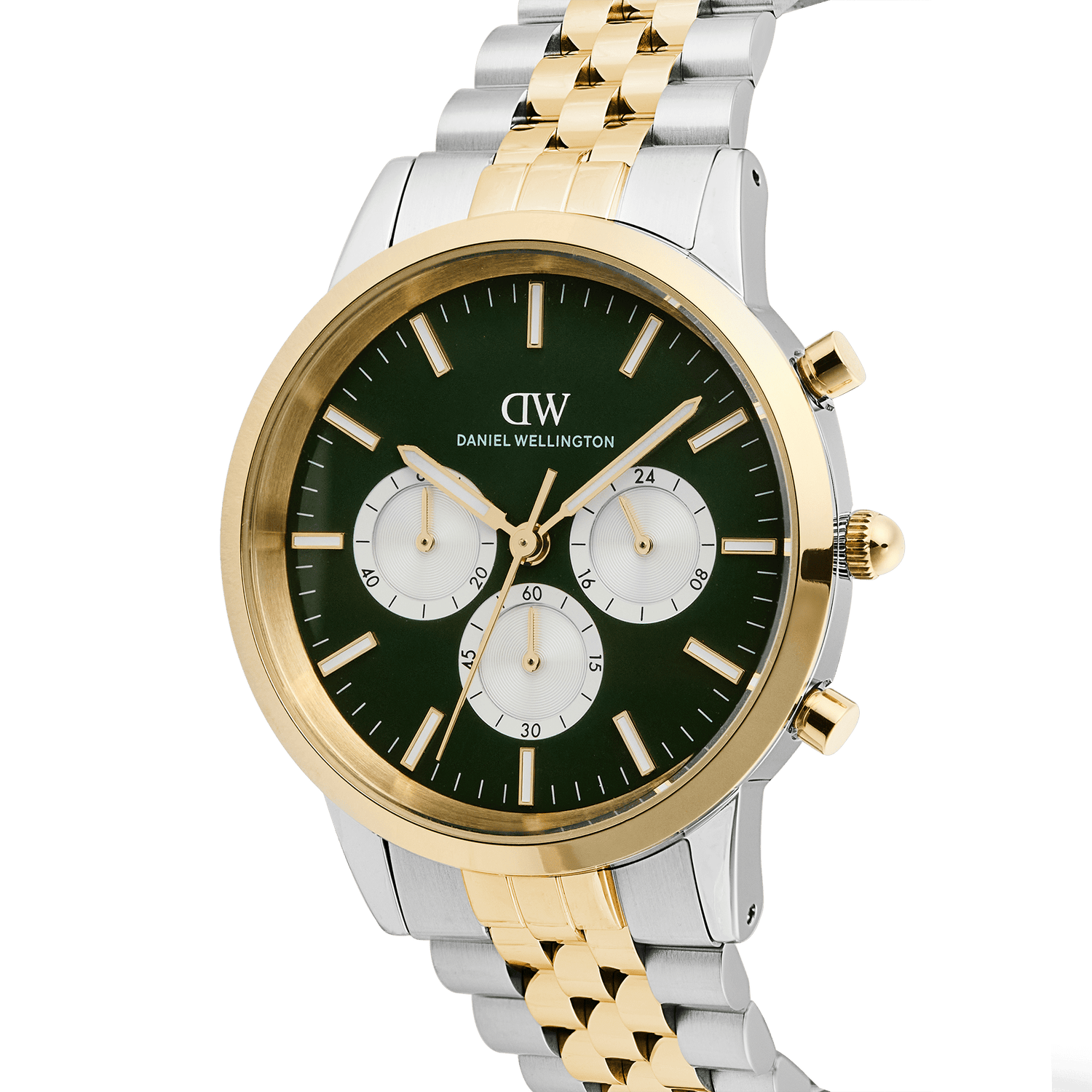 Iconic Chronograph Arch 5-Link Emerald Panda Two Tone