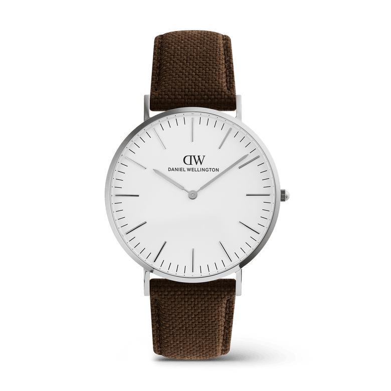 Classic Brown Canvas Silver