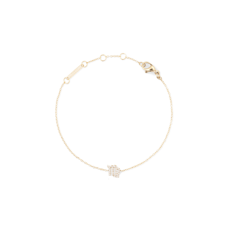 Slim gold chain bracelet with an adjustable clasp, featuring a Virgo zodiac charm set with sparkling crystals for a refined and personal jewellery style.
