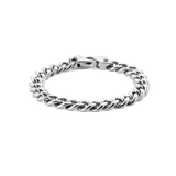 Ellipse Cuban Chain Bracelet Silver