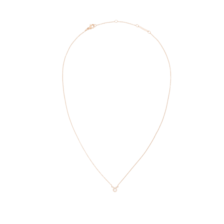 Crystal Zodiac Chain Necklace Rose Gold featuring a fine rose gold chain and a minimalist Taurus zodiac pendant, designed for understated, everyday elegance.