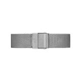 Sterling Strap Silver mesh watch strap with a fine stainless steel weave and fold-over clasp, designed for comfort and versatility in both 12mm and 14mm sizes.
