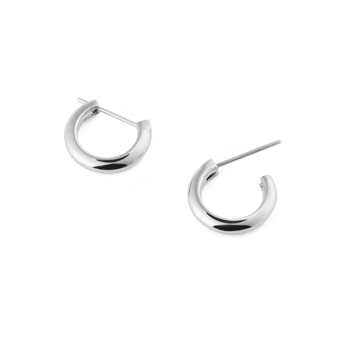 Arch Earrings Silver 9mm