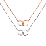 Elan Unity Necklace Rose Gold + Silver