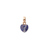 Blue Spot Heart Rose Gold Charm