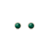 Audrey Earrings Malachite Gold