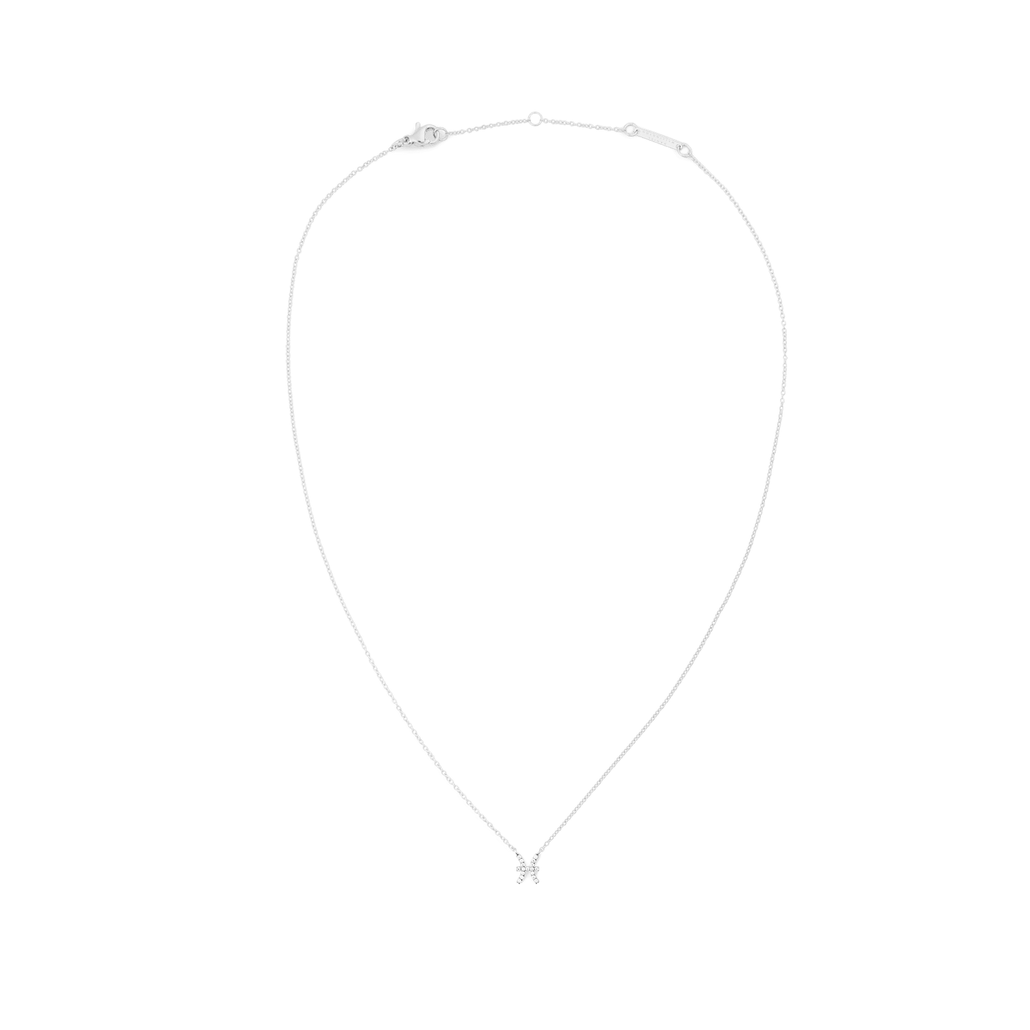 Crystal Zodiac Chain Necklace Silver