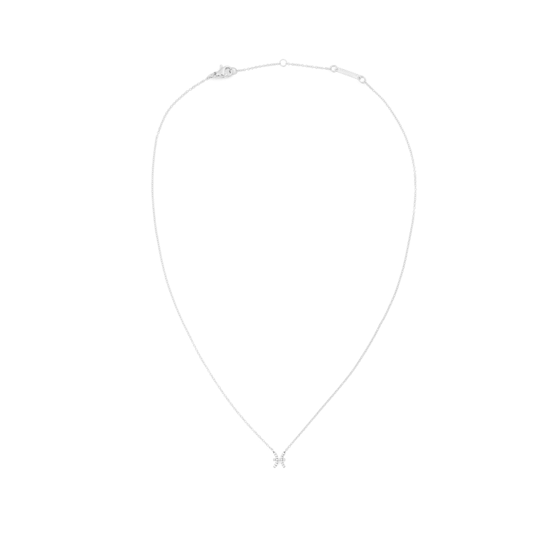 Crystal Zodiac Chain Necklace Silver with a fine adjustable chain and a delicate Pisces zodiac pendant set with sparkling crystals, designed for a minimalist and elegant style.