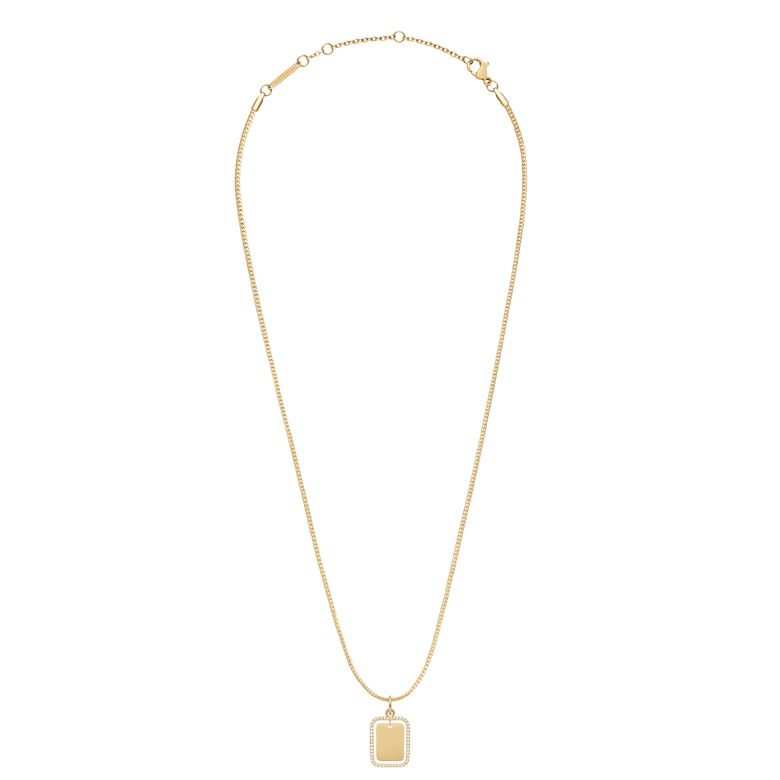 Rectangular Crystal Frame Pendant G