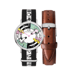 Steven Harrington x DW SET: NATO Multicolor Printed Dial & Strap Silver