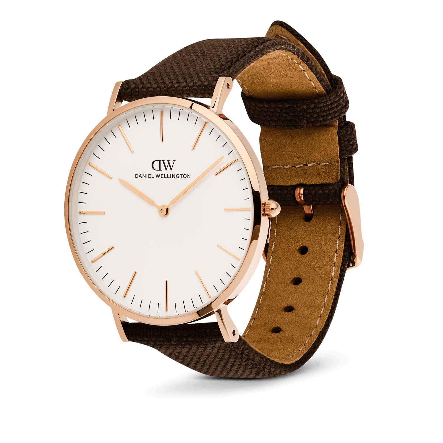 Classic Brown Canvas Rose Gold