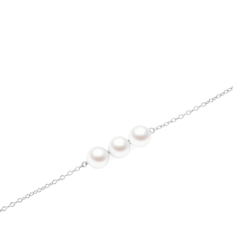 Pearl Trio Bracelet Silver