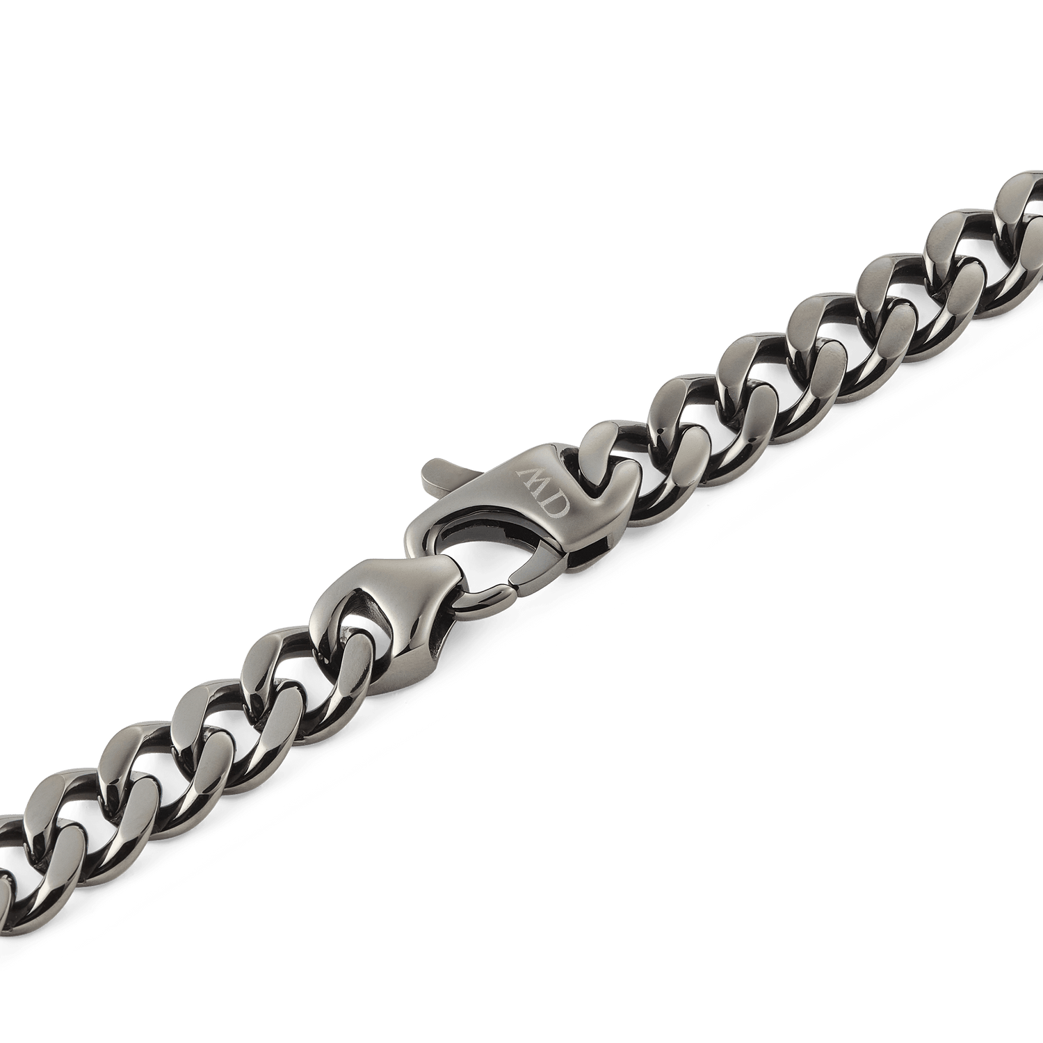 Ellipse Cuban Chain Necklace Graphite