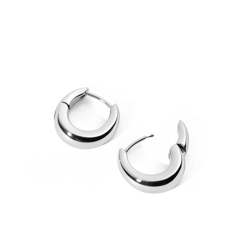 Flow Earring 15mm Silver