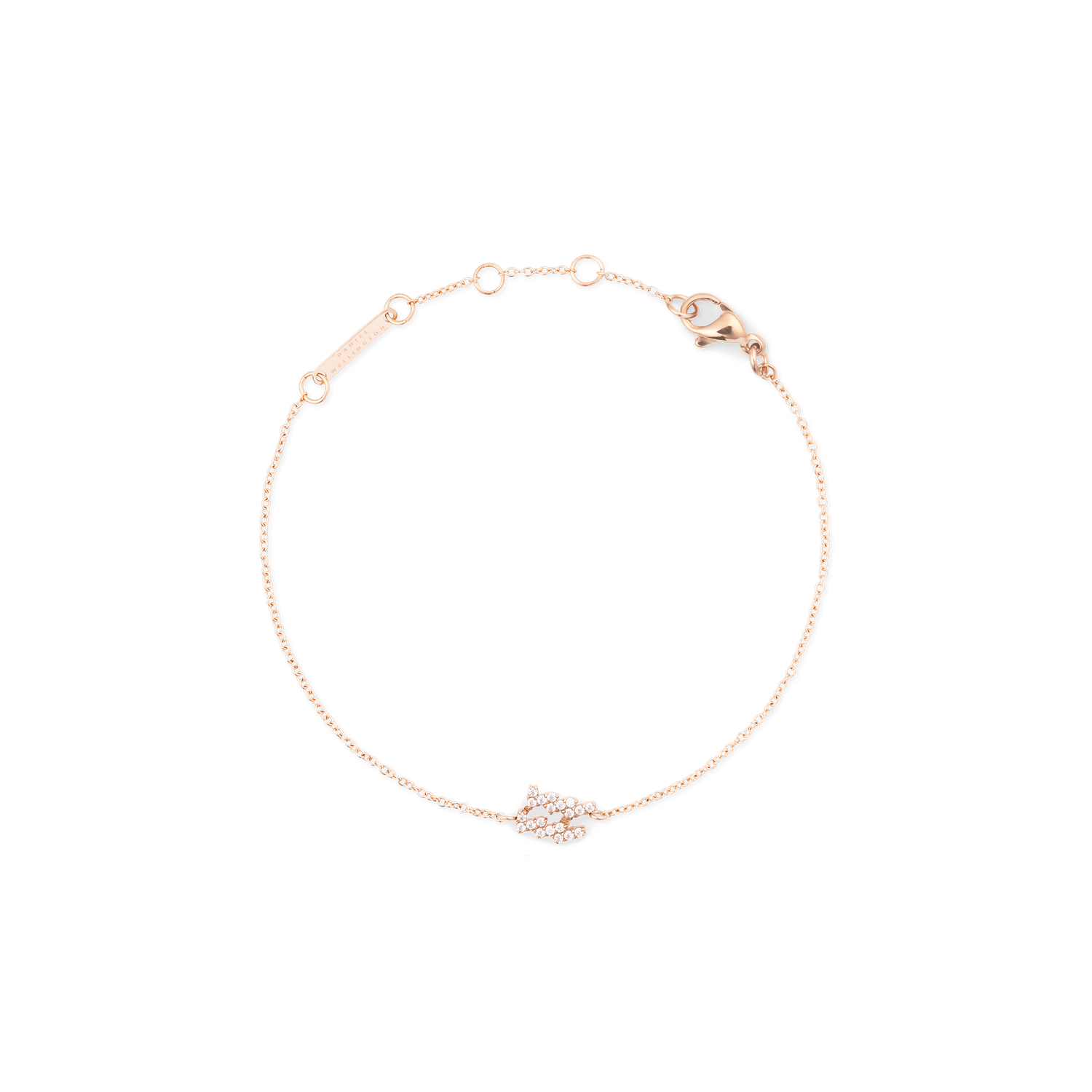 Crystal Zodiac Chain Bracelet Rose Gold