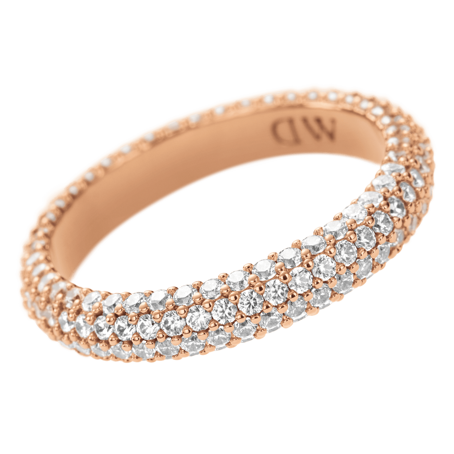 Pavé Crystal Ring Rose Gold