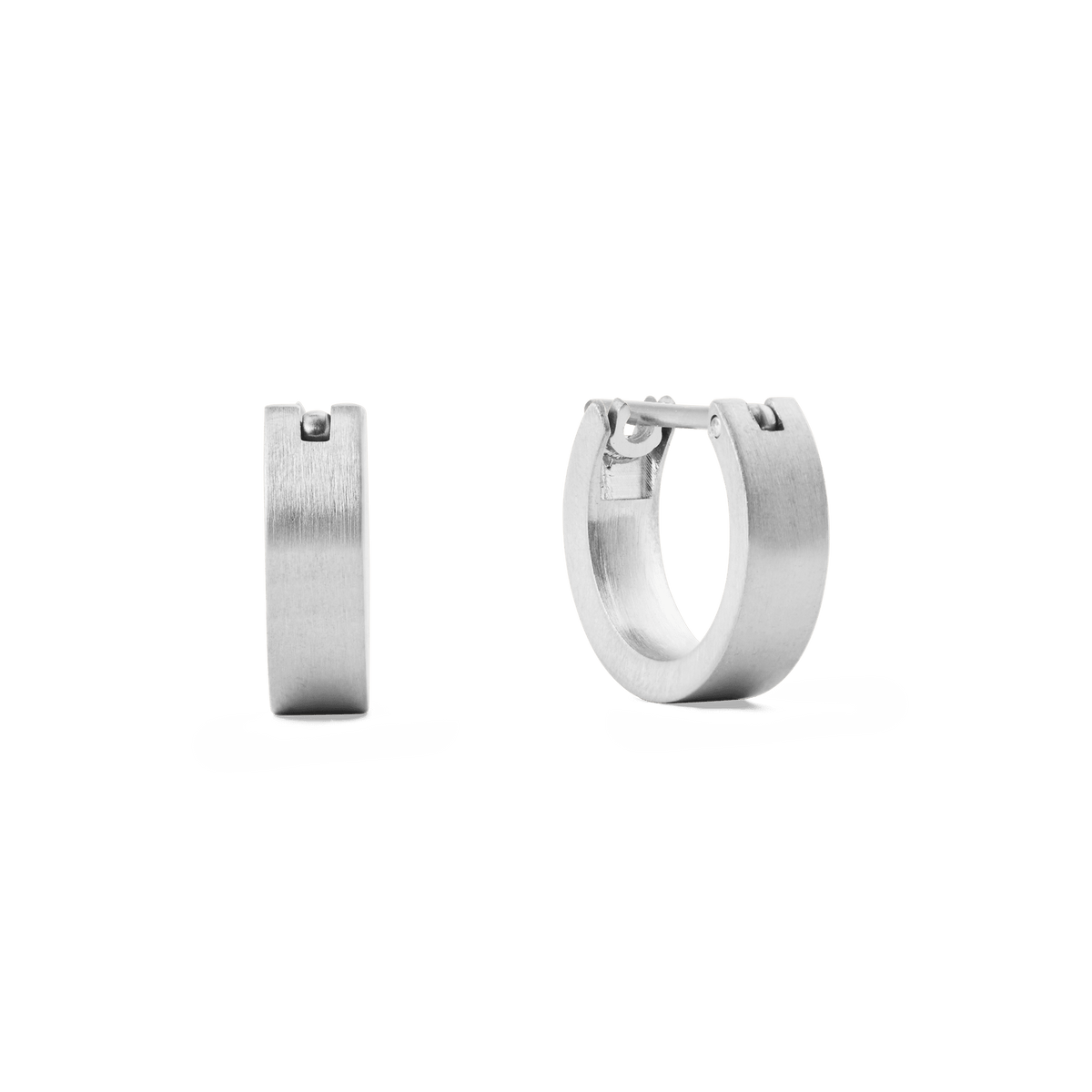 Line Earring Brushed Silver 3.5mm