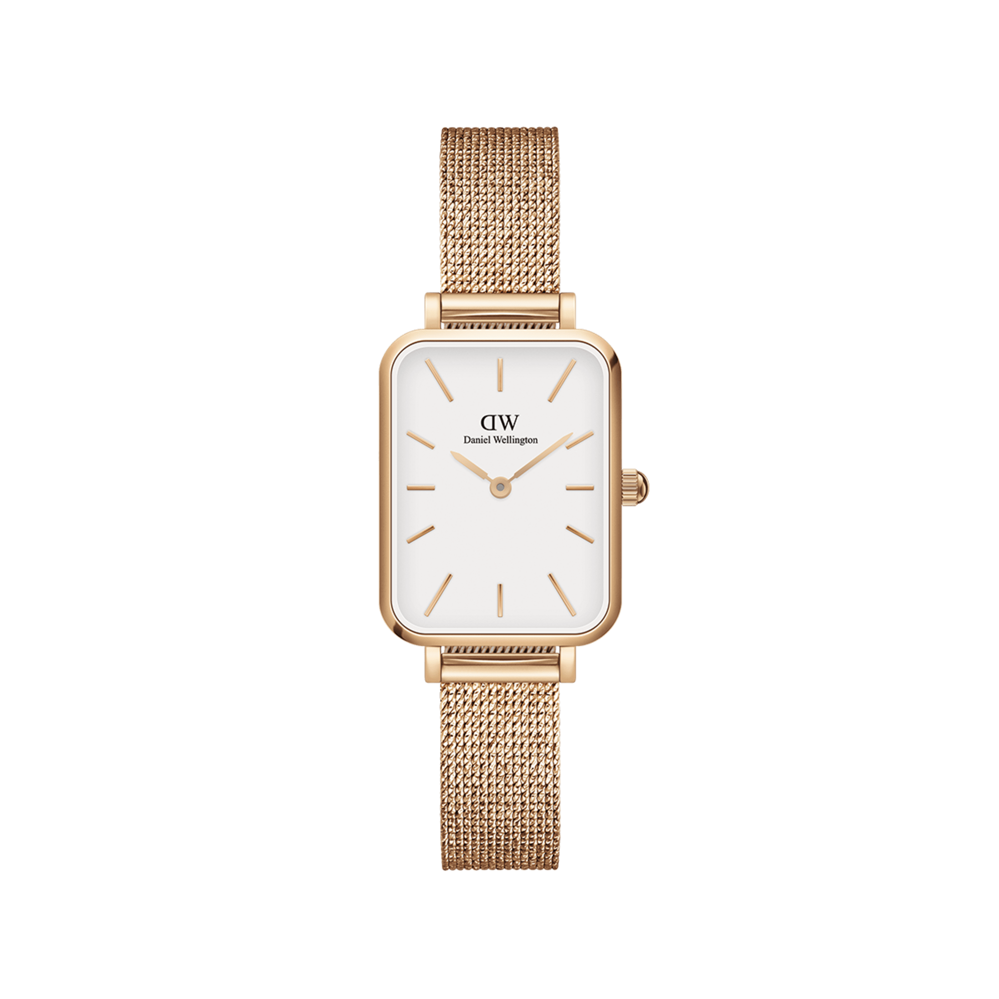 Quadro Square watch in rose gold for women DW