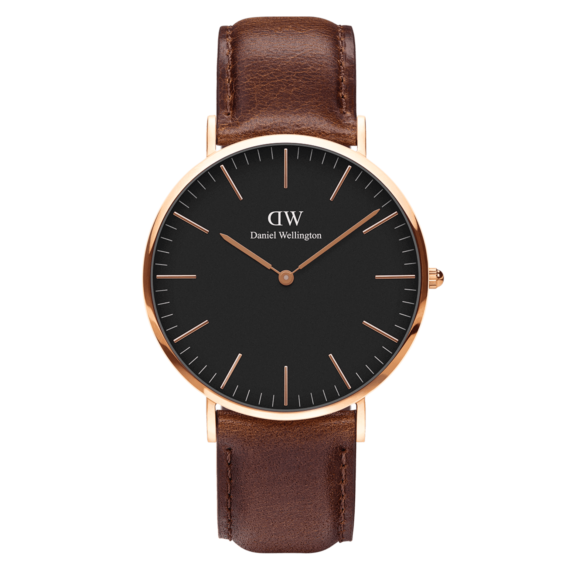 Bristol Black dial men's watch with leather strap DW